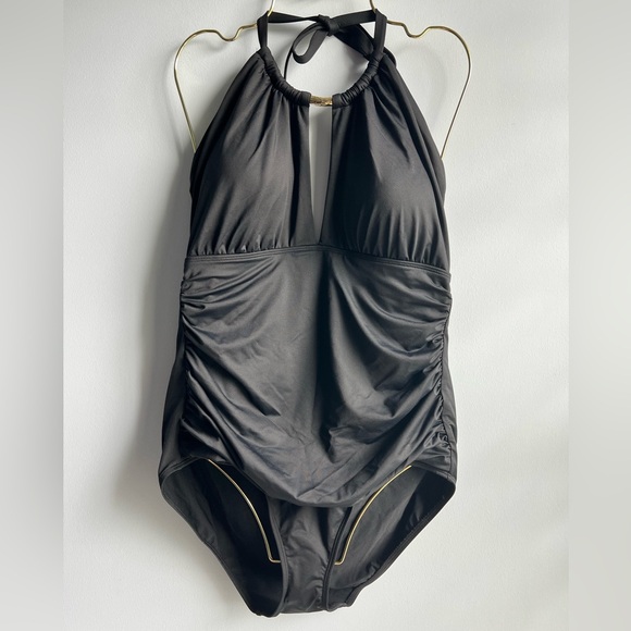 Lauren Ralph Lauren Halter-Neck One Piece Swimsuit Size 6